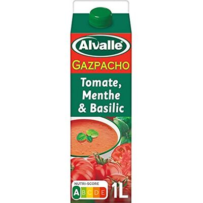 Alvalle Soupe froide tomate, menthe et basilic La brique de 1L - Publicité Alvalle Soupe froide tomate, menthe et basilic La brique de 1L - Publicité