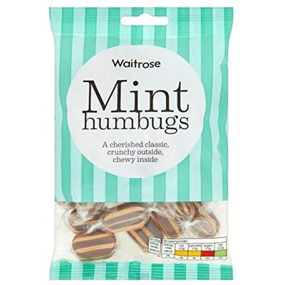 Waitrose Humbugs à la menthe – 225 g - Publicité Waitrose Humbugs à la menthe – 225 g - Publicité