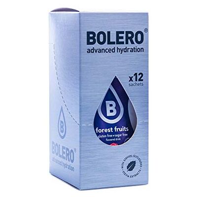 Bolero Drink Forest Fruits 12 x 9 g Suffisant pour 1,5 l 2,5 l boisson sans sucre et sans gaz carbonique Sans aspartame Sucré à la stévia - Publicité Bolero Drink Forest Fruits 12 x 9 g Suffisant pour 1,5 l 2,5 l boisson sans sucre et sans gaz carbonique Sans aspartame Sucré à la stévia - Publicité