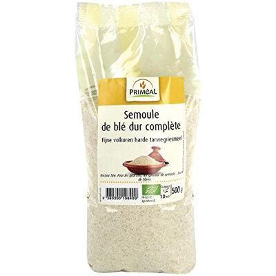 Primeal Priméal Semoule de Blé Dur Fine Complète 500 g Biologique - Publicité Primeal Priméal Semoule de Blé Dur Fine Complète 500 g Biologique - Publicité