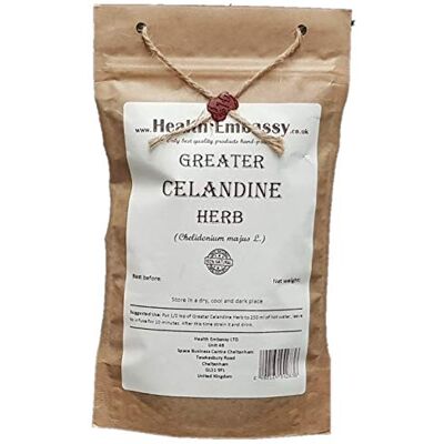 HEALTH EMBASSY Herbe de la Grande Chélandie Tisane Chelidonium Majus L Greater Celandine Herb (50g) - Publicité HEALTH EMBASSY Herbe de la Grande Chélandie Tisane Chelidonium Majus L Greater Celandine Herb (50g) - Publicité