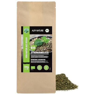 Alpi Nature Melisse Tisane BIO 500g, Thé en Vrac, Thé aux Feuilles de Mélisse Séchées et Coupées - Publicité Alpi Nature Melisse Tisane BIO 500g, Thé en Vrac, Thé aux Feuilles de Mélisse Séchées et Coupées - Publicité