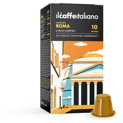 FRHOME Il Caffè Italiano Capsules Compatibles Nespresso Roma 120pcs Arôme Riche et Intense Made In Italy - Publicité FRHOME Il Caffè Italiano Capsules Compatibles Nespresso Roma 120pcs Arôme Riche et Intense Made In Italy - Publicité