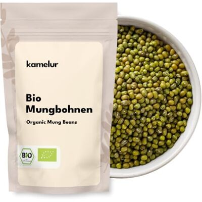 Kamelur 1kg de haricots mungo BIO séchés Haricots mungo BIO sans additifs Haricots mungo BIO (mung beans) en emballage biodégradable - Publicité Kamelur 1kg de haricots mungo BIO séchés Haricots mungo BIO sans additifs Haricots mungo BIO (mung beans) en emballage biodégradable - Publicité