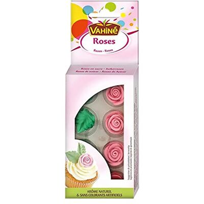 Vahiné Roses en Sucre Arôme Naturel & Sans Colorants Artificiels (lot de - Publicité Vahiné Roses en Sucre Arôme Naturel & Sans Colorants Artificiels (lot de - Publicité