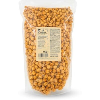 KoRo Pois chiches grillés BBQ 1 kg source de protéines et de fibres sans colorants ni conservateurs artificiels - Publicité KoRo Pois chiches grillés BBQ 1 kg source de protéines et de fibres sans colorants ni conservateurs artificiels - Publicité