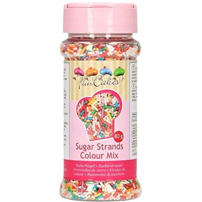 FunCakes Sprinkles Vermicelles De Sucre Mélange Couleurs Très Bon Goût Décoration Gâteaux Cupcake 80 G , (Lot 1) - Publicité FunCakes Sprinkles Vermicelles De Sucre Mélange Couleurs Très Bon Goût Décoration Gâteaux Cupcake 80 G , (Lot 1) - Publicité