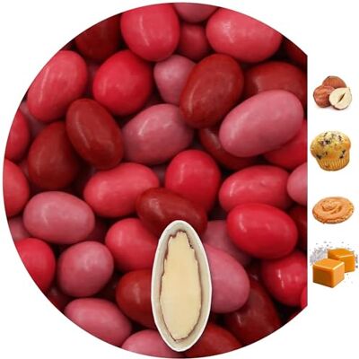 EinsSein 1kg Dragees amandes au chocolat Mélange de saveurs Mix rouge brillant ca. 160 pièce Dragées Mariage Baptême Communion Célébrer Fête Candybar cadeaux d’invités Amande Badem sekeri - Publicité EinsSein 1kg Dragees amandes au chocolat Mélange de saveurs Mix rouge brillant ca. 160 pièce Dragées Mariage Baptême Communion Célébrer Fête Candybar cadeaux d’invités Amande Badem sekeri - Publicité