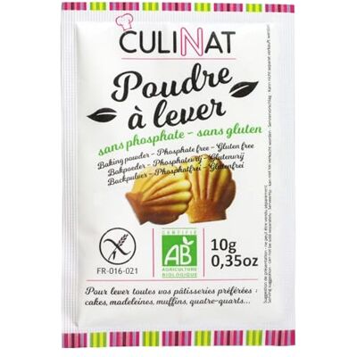 Culinat BIO Poudre À lever S/Phosphate S/Gluten 8 X 10 G - Publicité Culinat BIO Poudre À lever S/Phosphate S/Gluten 8 X 10 G - Publicité