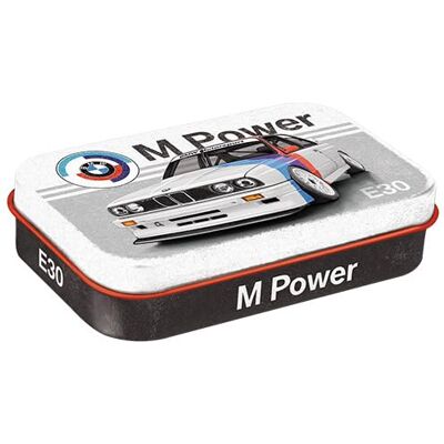 ART Boîte à pilules rétro XL, 6 x 9,5 x 2 cm, BMW Motorsport – M Power E30 – Idée cadeau pour fans de BMW, Official License Product (OLP), avec dragées à la menthe, design vintage - Publicité ART Boîte à pilules rétro XL, 6 x 9,5 x 2 cm, BMW Motorsport – M Power E30 – Idée cadeau pour fans de BMW, Official License Product (OLP), avec dragées à la menthe, design vintage - Publicité