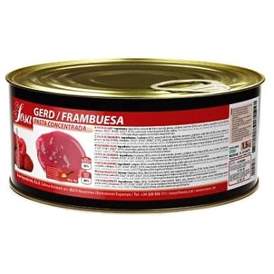 SOSA Pâtes concentrées aux framboises 1,5 kg Idéal pour pâtisserie, faire des sauces et des glaces usage professionnel - Publicité SOSA Pâtes concentrées aux framboises 1,5 kg Idéal pour pâtisserie, faire des sauces et des glaces usage professionnel - Publicité