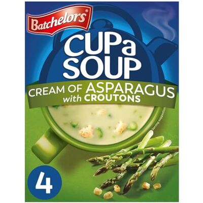 Batchelors Cup A Soup with Croutons Cream of Asparagus 4S 123G by Premier Foods - Publicité Batchelors Cup A Soup with Croutons Cream of Asparagus 4S 123G by Premier Foods - Publicité