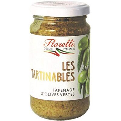 TAPENADE D'OLIVES VERTES 190G, FLORELLI, LOT DE 4 - Publicité TAPENADE D'OLIVES VERTES 190G, FLORELLI, LOT DE 4 - Publicité