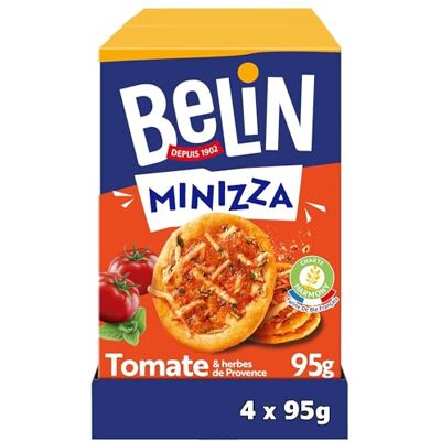 Belin 4 Paquets de Crackers Minizza Tomate 95g A Partager entre Amis ou en Famille pour les Apéros Fabriqué en France Lot de 4x95g - Publicité Belin 4 Paquets de Crackers Minizza Tomate 95g A Partager entre Amis ou en Famille pour les Apéros Fabriqué en France Lot de 4x95g - Publicité