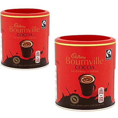 Cadbury Cacao Bournville lot de 2 boîtes de 125 g - Publicité Cadbury Cacao Bournville lot de 2 boîtes de 125 g - Publicité