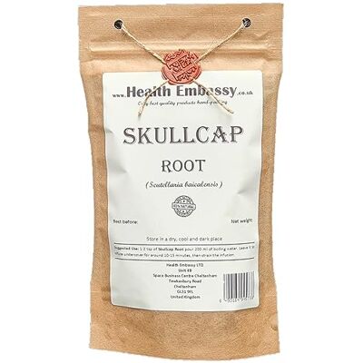 HEALTH EMBASSY Racine de Scutellaire Tisane Scutellaria Baicalensis Skullcap Root (50g) - Publicité HEALTH EMBASSY Racine de Scutellaire Tisane Scutellaria Baicalensis Skullcap Root (50g) - Publicité