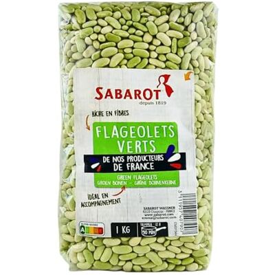 Sabarot Flageolets Verts origine France Sachet de 1Kg Légumes secs - Publicité Sabarot Flageolets Verts origine France Sachet de 1Kg Légumes secs - Publicité