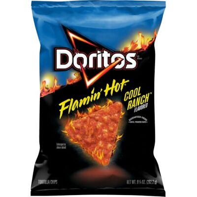Doritos Tortilla Chips, Flamin' Hot Cool Ranch, sachet de 262 g - Publicité Doritos Tortilla Chips, Flamin' Hot Cool Ranch, sachet de 262 g - Publicité