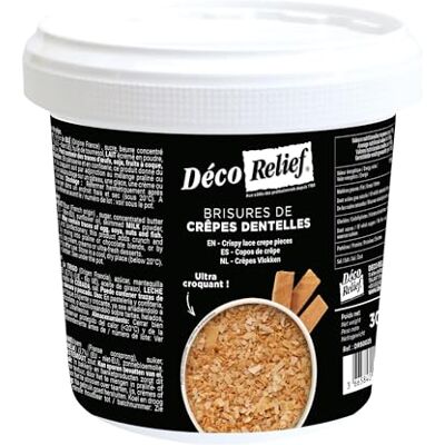 Déco Relief Brisures de Crêpes Dentelles 300 g Ingrédient Pâtisserie DR50025 - Publicité Déco Relief Brisures de Crêpes Dentelles 300 g Ingrédient Pâtisserie DR50025 - Publicité