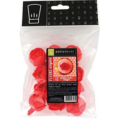 PATISDECOR Petites Roses Rouge Azyme/12 21 g - Publicité PATISDECOR Petites Roses Rouge Azyme/12 21 g - Publicité