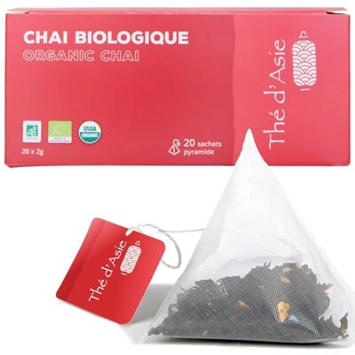 Khla Thé Noir Chai Bio Pack de 20 Sachets Infusettes Pyramides Thé Ceylan Biologique Thé d’Asie Épicé & Gourmand Pyramidal Origine Sri Lanka Tisane & Infusion - Publicité Khla Thé Noir Chai Bio Pack de 20 Sachets Infusettes Pyramides Thé Ceylan Biologique Thé d’Asie Épicé & Gourmand Pyramidal Origine Sri Lanka Tisane & Infusion - Publicité