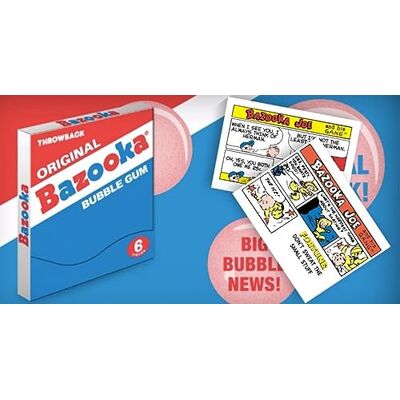 Bazooka Original Throwback (chewing-gum) 43g - Publicité Bazooka Original Throwback (chewing-gum) 43g - Publicité