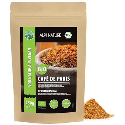Alpi Nature Café de Paris Mélange d'Épices Piquantes BIO 250g, Assaisonnement Français, Mélange d'Epices pour Piment - Publicité Alpi Nature Café de Paris Mélange d'Épices Piquantes BIO 250g, Assaisonnement Français, Mélange d'Epices pour Piment - Publicité