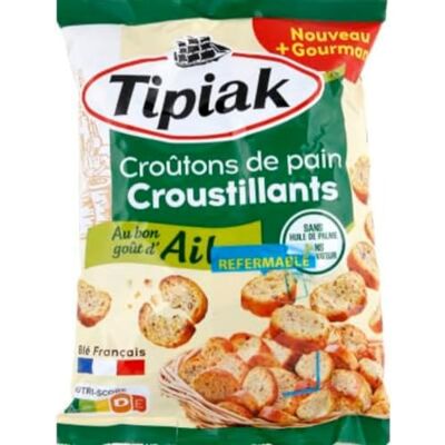 Tipiak Croûtons à l ail Le sachet de 300g - Publicité Tipiak Croûtons à l ail Le sachet de 300g - Publicité
