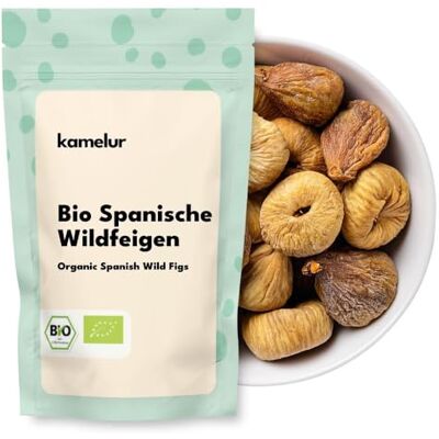 Kamelur 1kg de figues sauvages séchées BIO figues dorées espagnoles naturelles, non sucrées et non sulfitées - Publicité Kamelur 1kg de figues sauvages séchées BIO figues dorées espagnoles naturelles, non sucrées et non sulfitées - Publicité
