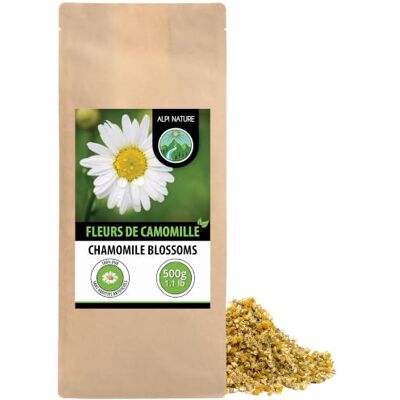 Alpi Nature Camomille Infusion 500g, Fleurs de Camomille Séchées, Qualité Supérieure, Thé en Vrac - Publicité Alpi Nature Camomille Infusion 500g, Fleurs de Camomille Séchées, Qualité Supérieure, Thé en Vrac - Publicité