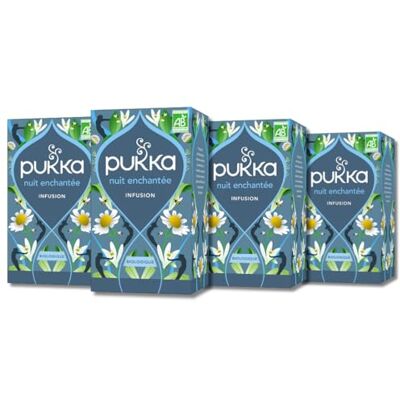 Lipton Pukka, Infusion Bio Nuit Enchantée, Infusion Biologique et Ayurvédique, 100% des Ingrédients Issus du Commerce Equitable, 80 Sachets, Lot de 4x20 sachets - Publicité Lipton Pukka, Infusion Bio Nuit Enchantée, Infusion Biologique et Ayurvédique, 100% des Ingrédients Issus du Commerce Equitable, 80 Sachets, Lot de 4x20 sachets - Publicité