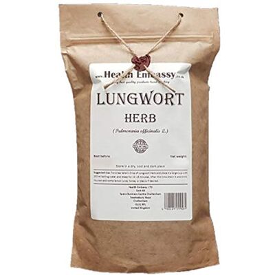 HEALTH EMBASSY Herbe de Pulmonaire Tisane Pulmonaria Officinalis L Lungwort Herb (100g) - Publicité HEALTH EMBASSY Herbe de Pulmonaire Tisane Pulmonaria Officinalis L Lungwort Herb (100g) - Publicité