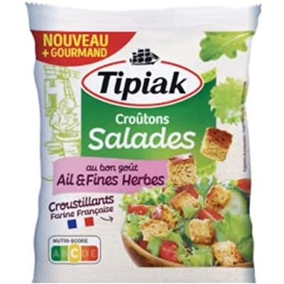 Tipiak Croûtons Salades ail & fines herbes 50g - Publicité Tipiak Croûtons Salades ail & fines herbes 50g - Publicité