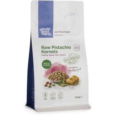 Wholefood Earth Pistaches Crues Sans OGM 250 g Naturelles Riches en Protéines et Fibres - Publicité Wholefood Earth Pistaches Crues Sans OGM 250 g Naturelles Riches en Protéines et Fibres - Publicité