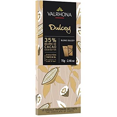 VALRHONA Tablette dulcey 35% 70g - Publicité VALRHONA Tablette dulcey 35% 70g - Publicité