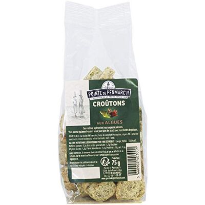 LA POINTE DE PENMARC'H Croûtons aux algues Pointe de Penmarc'h le sachet de 75 g Livraison en 2 à 3 jours ouvrés depuis la Bretagne - Publicité LA POINTE DE PENMARC'H Croûtons aux algues Pointe de Penmarc'h le sachet de 75 g Livraison en 2 à 3 jours ouvrés depuis la Bretagne - Publicité