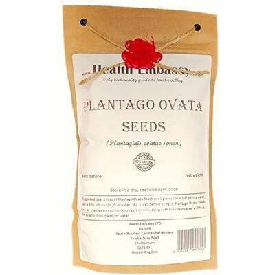 HEALTH EMBASSY Graines de Psyllium Blond Plantago Ovata Seeds (100g) - Publicité HEALTH EMBASSY Graines de Psyllium Blond Plantago Ovata Seeds (100g) - Publicité