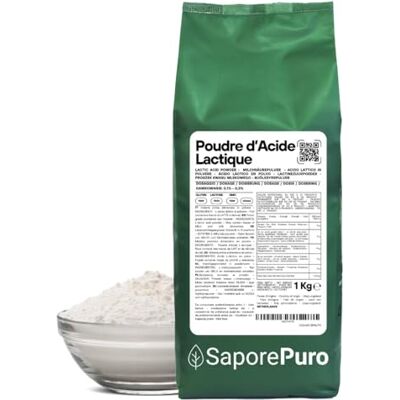 SaporePuro Acide Lactique en Poudre 1 kg – Qualité Alimentaire Pure – Pour Boulangerie, Produits Laitiers, Boissons Fermentées et Usage Cosmétique - Publicité SaporePuro Acide Lactique en Poudre 1 kg – Qualité Alimentaire Pure – Pour Boulangerie, Produits Laitiers, Boissons Fermentées et Usage Cosmétique - Publicité