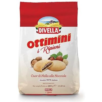 Divella Biscotti Frollini Con Crema Alla Nocciola 3 Pezzi Da 300 Grammi - Publicité Divella Biscotti Frollini Con Crema Alla Nocciola 3 Pezzi Da 300 Grammi - Publicité