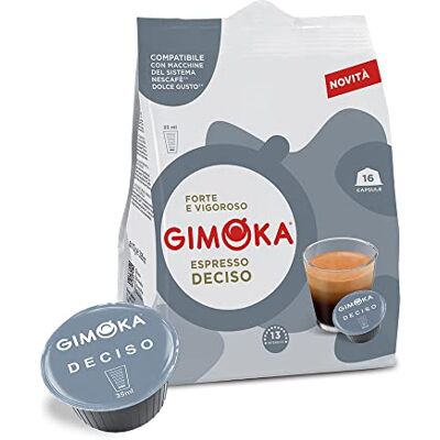 Gimoka Mélange Espresso Deciso intensité 13/13-64 Capsules Compatibles avec les machines à café de la marque Nescafé* Dolce Gusto* Produit en Italie (lot de 4 x 16) - Publicité Gimoka Mélange Espresso Deciso intensité 13/13-64 Capsules Compatibles avec les machines à café de la marque Nescafé* Dolce Gusto* Produit en Italie (lot de 4 x 16) - Publicité