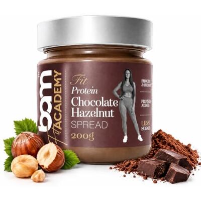 BAM Pâte à Tartiner Protéinée – Pâte à Tartiner Sans Gluten 200g – Source de Protéines Idéale pour le Goûter ou Petit-déjeuner, Noisette cacao - Publicité BAM Pâte à Tartiner Protéinée – Pâte à Tartiner Sans Gluten 200g – Source de Protéines Idéale pour le Goûter ou Petit-déjeuner, Noisette cacao - Publicité