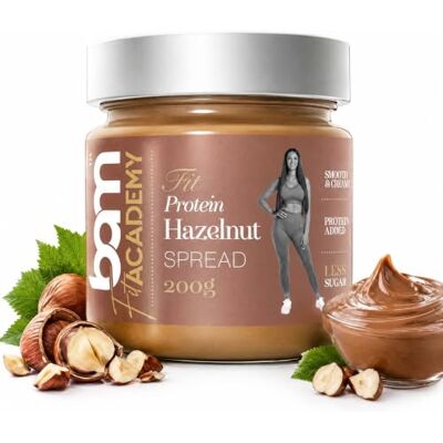 BAM Pâte à Tartiner Protéinée – Pâte à Tartiner Sans Gluten 200g – Source de Protéines Idéale pour le Goûter ou Petit-déjeuner, Noisette - Publicité BAM Pâte à Tartiner Protéinée – Pâte à Tartiner Sans Gluten 200g – Source de Protéines Idéale pour le Goûter ou Petit-déjeuner, Noisette - Publicité