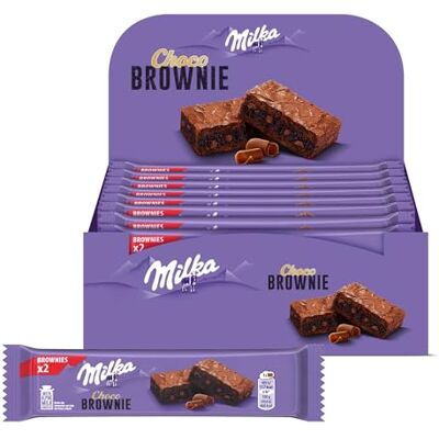 Milka Choco Brownie Gâteau Moelleux Chocolat au Lait et Pépites de Chocolat Lot Gâteaux Individuels Format Familial Pratique pour le Goûter des Enfants Présentoir de 24 Sachets de 50g - Publicité Milka Choco Brownie Gâteau Moelleux Chocolat au Lait et Pépites de Chocolat Lot Gâteaux Individuels Format Familial Pratique pour le Goûter des Enfants Présentoir de 24 Sachets de 50g - Publicité