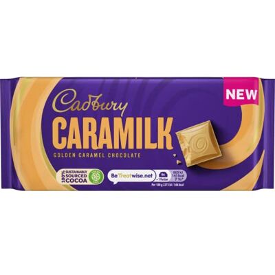 Cadbury Caramilk Barre de chocolat caramel doré, 160 g - Publicité Cadbury Caramilk Barre de chocolat caramel doré, 160 g - Publicité