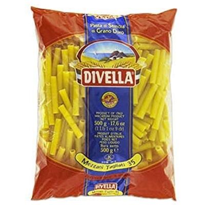 Divella Lot de 10 pâtes 100 % italiennes N° 35 Mezzani Tagliati 500 g - Publicité Divella Lot de 10 pâtes 100 % italiennes N° 35 Mezzani Tagliati 500 g - Publicité