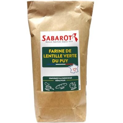 Sabarot Farine de Lentille verte du Puy sachet 400g - Publicité Sabarot Farine de Lentille verte du Puy sachet 400g - Publicité