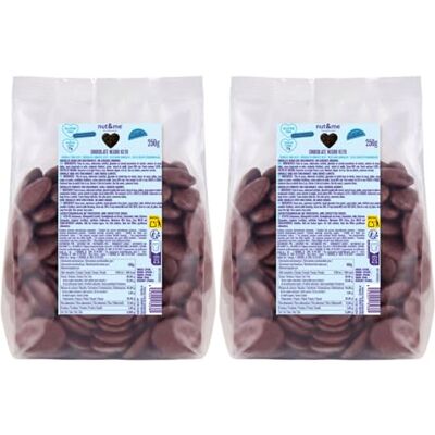 nut&me Pépites de chocolat noir keto 500 g Pack 2 x 250 g, Végétarien, Sans gluten, sucres ajoutés ni OGM - Publicité nut&me Pépites de chocolat noir keto 500 g Pack 2 x 250 g, Végétarien, Sans gluten, sucres ajoutés ni OGM - Publicité
