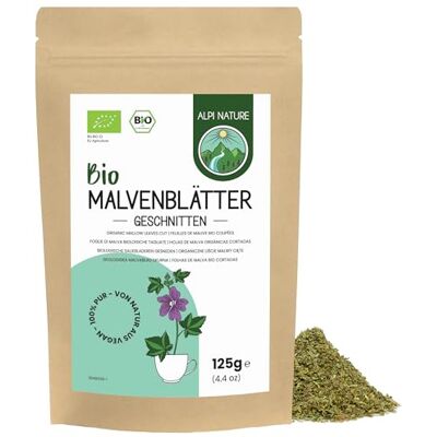 Alpi Nature Feuilles de Mauve BIO 125g, Feuilles de Mauve Séchées et Coupées, Thé en Vrac - Publicité Alpi Nature Feuilles de Mauve BIO 125g, Feuilles de Mauve Séchées et Coupées, Thé en Vrac - Publicité