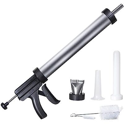 Weston Kit original de pistolet à viande séchée pour bœuf, permet de faire des bâtonnets plats et ronds, capacité de 0,7 kg, avec entonnoir à saucisses, 2 buses, support et deux brosses de nettoyage - Publicité Weston Kit original de pistolet à viande séchée pour bœuf, permet de faire des bâtonnets plats et ronds, capacité de 0,7 kg, avec entonnoir à saucisses, 2 buses, support et deux brosses de nettoyage - Publicité