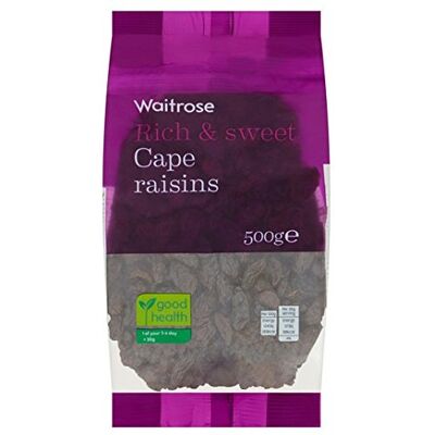 Waitrose Cape Seedless Raisins 500g - Publicité Waitrose Cape Seedless Raisins 500g - Publicité